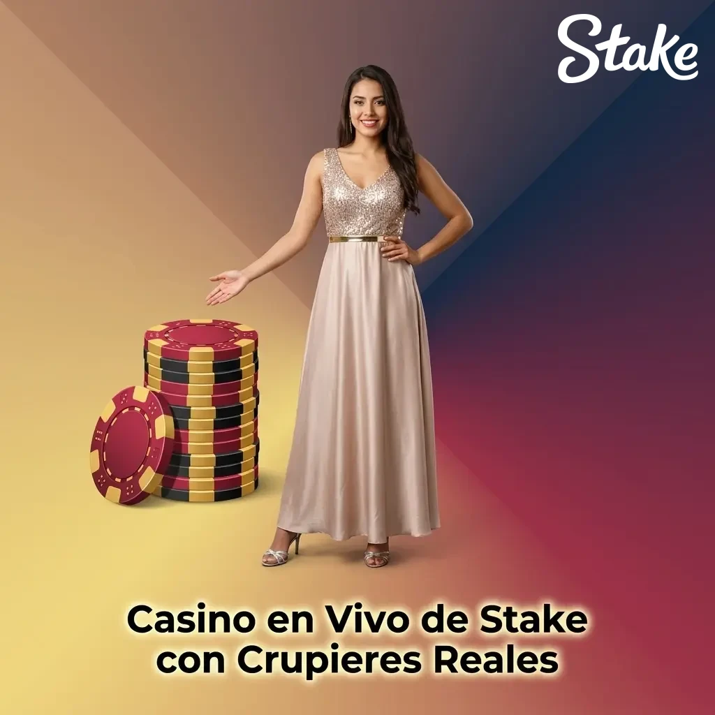 Casino en vivo de Stake Colombia con crupieres reales transmitiendo ruleta, blackjack y baccarat desde estudios profesionales