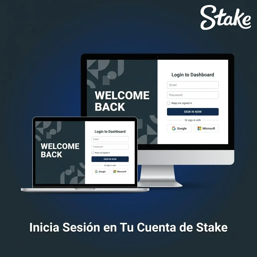 Formulario de inicio de sesión en Stake con campos para correo electrónico y contraseña