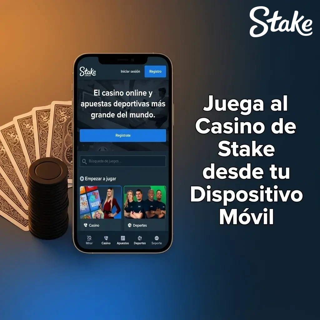 Casino móvil de Stake Colombia con slots, ruleta, blackjack y juegos en vivo en Android e iOS