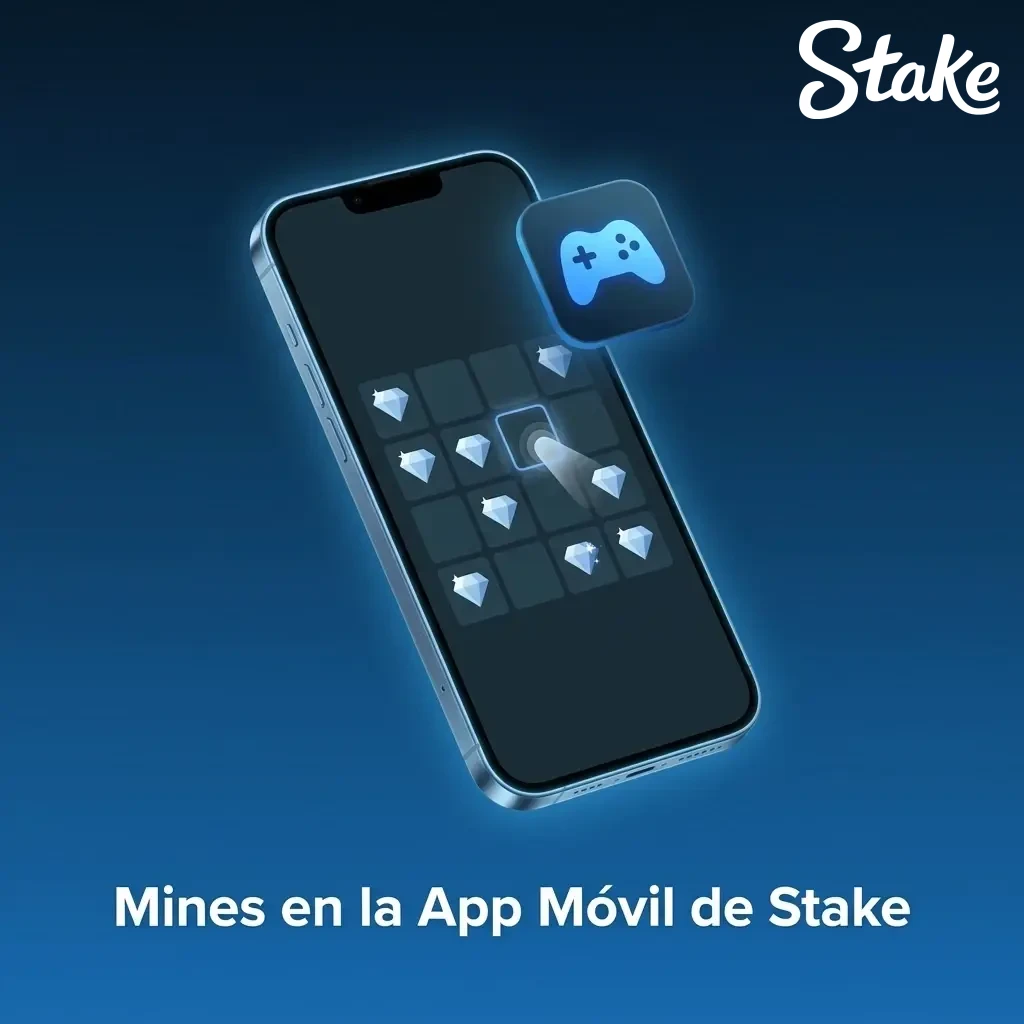 Juego Mines disponible en app móvil de Stake para Android e iOS con todas las funciones desde Colombia