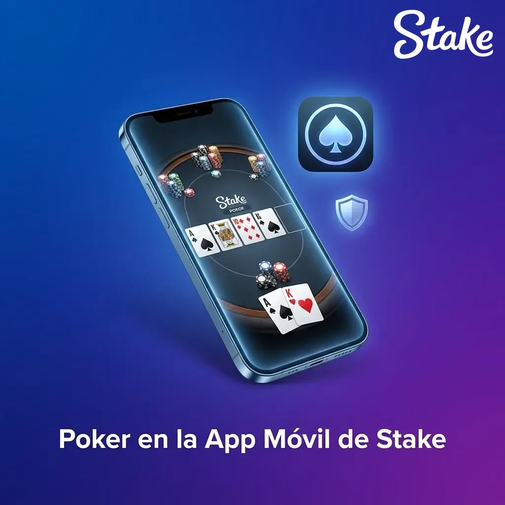 Poker en la app móvil de Stake para Android e iOS con bonos y variantes disponibles desde tu dispositivo