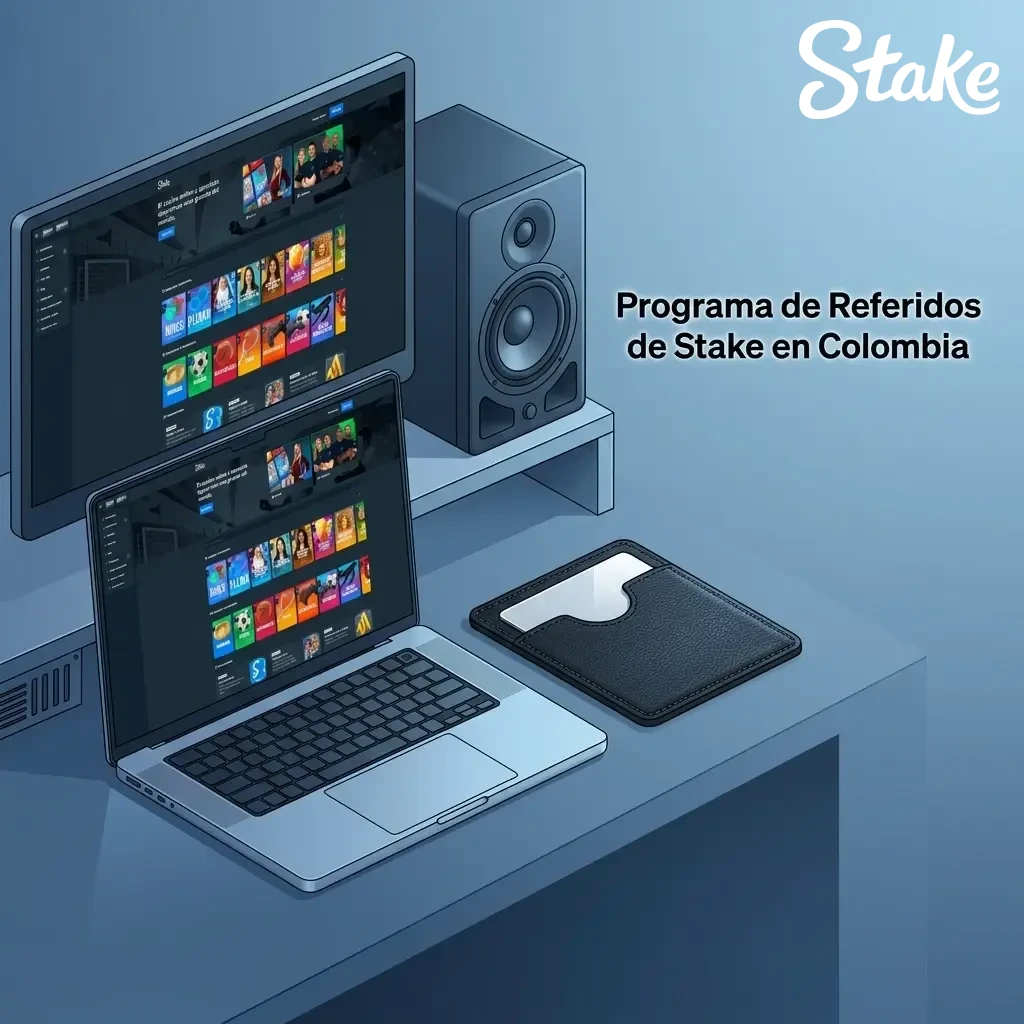 Programa de referidos de Stake en Colombia: gana comisiones en cripto invitando jugadores activos