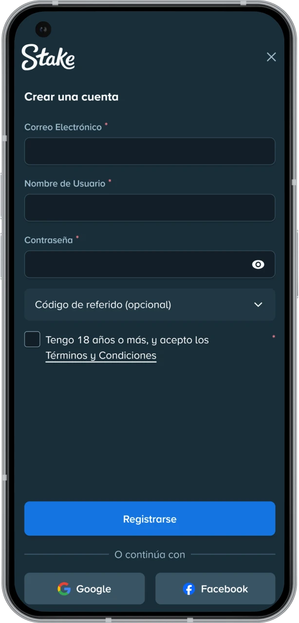 Descarga el APK de Stake y regístrate para disfrutar de la mejor experiencia de casino móvil.