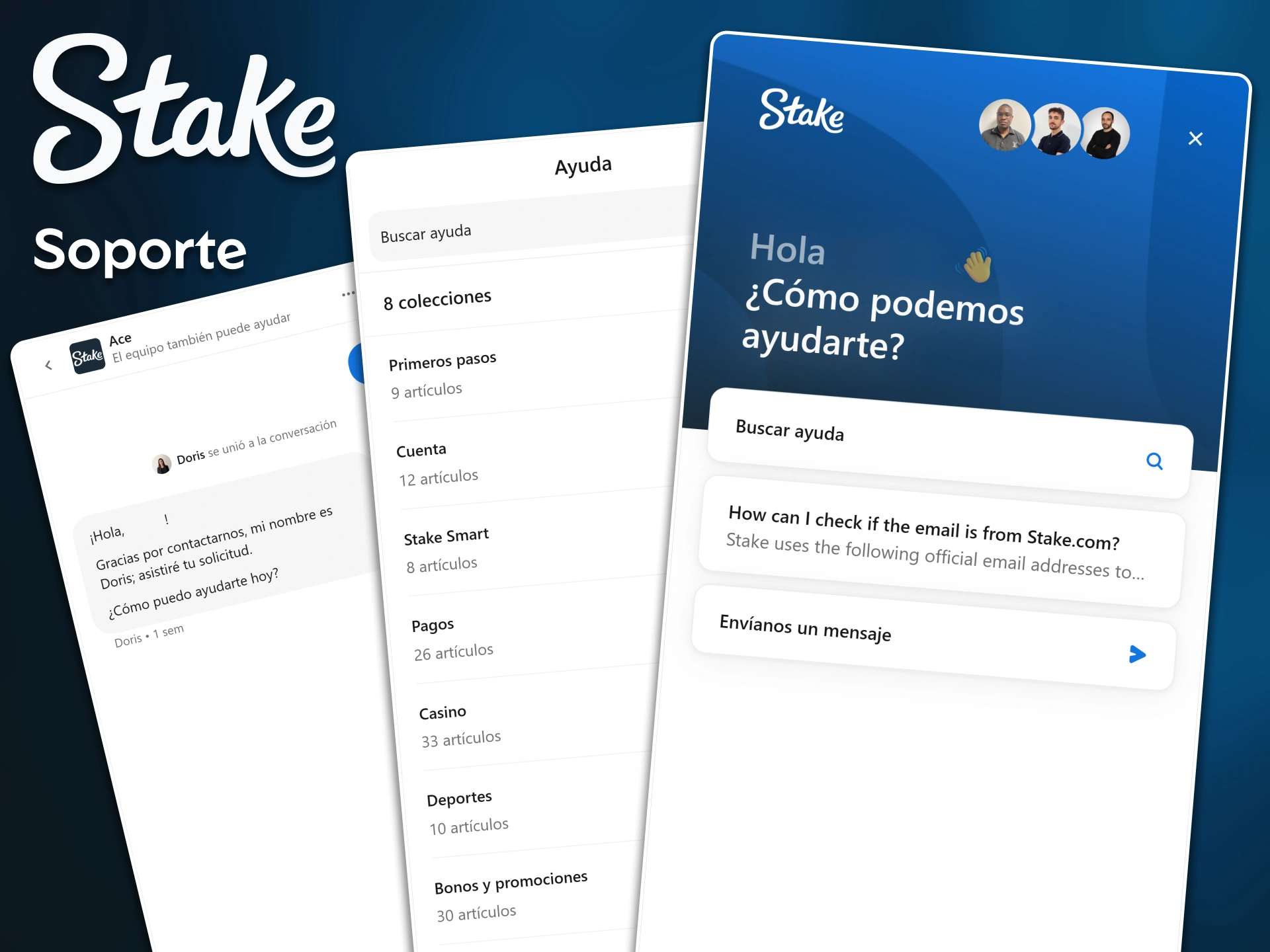 Obtén respuestas inmediatas a todas tus preguntas con el soporte para usuarios dentro de la aplicación de Stake.